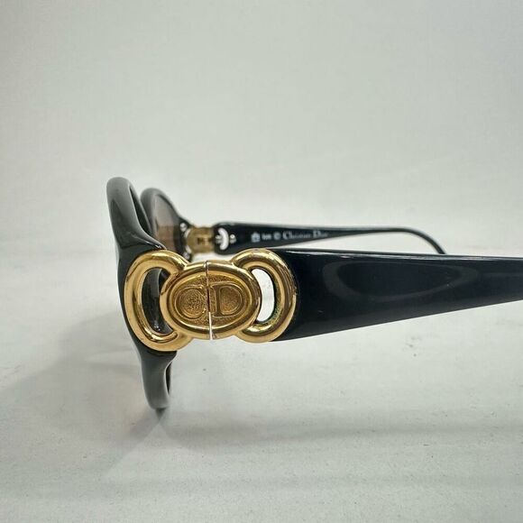 Vintage Christian Dior Black and Gold Sunglasses 2850 - Picture 3 of 8